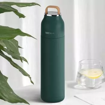 Портативный термос для воды для женщин и мужчин, большая изолированная бутылка, термоколба, кружки, кофейные чашки, 500 мл, термографин, бутылка для воды 500ml серый