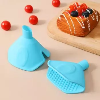 Портативный термостойкий зажим, нескользящий изоляционный зажим 2 в 1, воронка, воронка для ресторана, кухонная воронка B