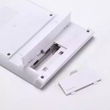 Портативный тонкий аккумулятор AAA, белый экран калькулятора на солнечной энергии, 12 цифр белый