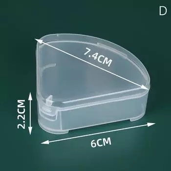 Портативный треугольный/круглый/квадратный контейнер для хранения губок, прозрачный пластиковый бокс для пуховок, дорожные косметички, косметичка, маленький кейс для хранения D