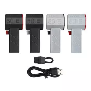 Портативный турбовентилятор 50 мм бесщеточный двигатель 12000 об/мин плавная регулировка скорости перезаряжаемый струйный сухой воздуходув для пыли Black White