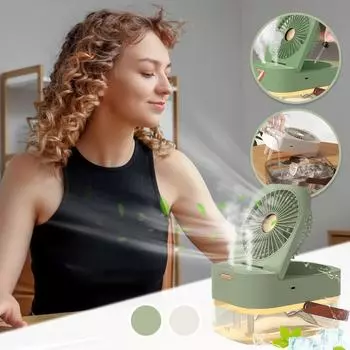 Портативный удаленный настольный вентилятор с USB-управлением, 3-скоростной спрей, небольшой персональный крутой спрей, 2,5 л, крутой вентилятор для дома, спорта на открытом воздухе, путешествий One Size зелёный