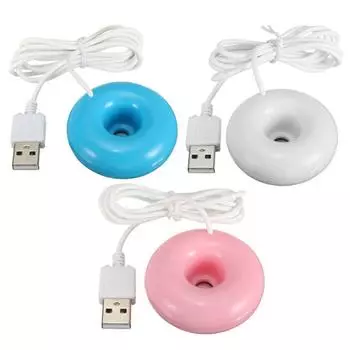 Портативный ультразвуковой увлажнитель воздуха в форме пончика с USB, очиститель воздуха, аромадиффузор, распылитель, ароматерапия