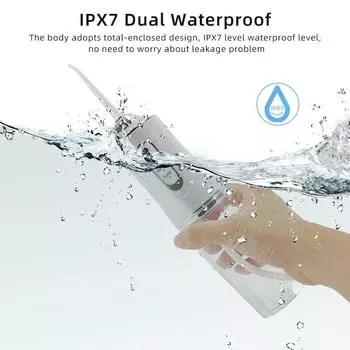 Портативный умный электрический ирригатор для полости рта с 4 струями, 3 режима, перезаряжаемый стоматологический ирригатор с водяной струей, очиститель зубов зелёный