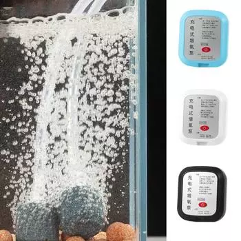 Портативный USB-кислородный насос для аквариума, работающий от USB, миниатюрный воздушный насос для аквариумов, бесшумный портативный кислородный диспенсер чёрный