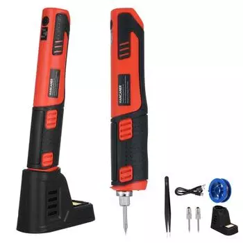 Портативный USB-паяльник 8 Вт Интеллектуальный паяльник Ручной паяльник Комплект Беспроводной сварочный инструмент Паяльная станция красный