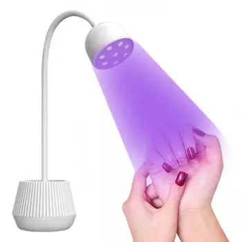 Портативный USB-разъем Lotus, лампа для дизайна ногтей, ваза, без хранения, 24 Вт, УФ-светодиодный светильник для ногтей для отверждения пальцев розовый