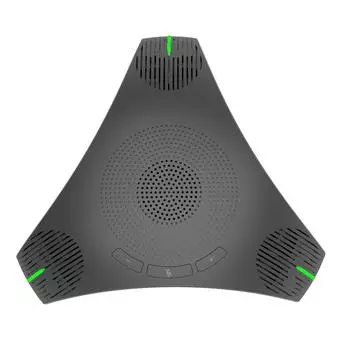 Портативный USB-спикерфон для конференц-связи, всенаправленный конденсаторный конференц-зал для настольного компьютера чёрный