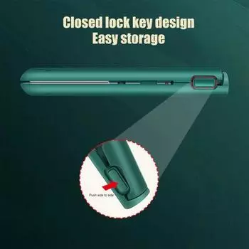 Портативный USB-выпрямитель для волос, быстрый нагрев, электрические щипцы для завивки, прямые вьющиеся волосы темно-зеленого