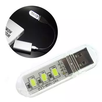 портативный USB зарядка светодиодный ночной свет Power Bank ПК ноутбук чтение мини-лампа