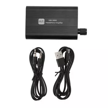 Портативный усилитель для наушников, 2-ступенчатый переключатель усиления, превосходное качество звука, 16–300 Ом, 3,5 мм AUX