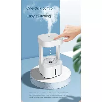 Портативный увлажнитель воздуха USB с капельным эффектом, диффузор 580 мл, увлажнитель воздуха AntiGravity, ароматерапевтический туман для спальни, белый свет CHINA