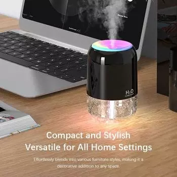Портативный увлажнитель воздуха USB Ультразвуковой ослепляющий стакан Аромадиффузор Прохладный создатель тумана Мини-увлажнитель с романтическим светом для домашнего автомобиля Ofiice 200 мл