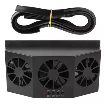 Портативный вентилятор для автомобиля на солнечных батареях, автомобильный вентилятор, вентилятор охлаждения воздуха