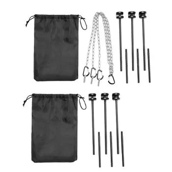 Портативный вертикальный штатив, подставка для гриля, съемный кронштейн для гриля для барбекю с регулируемым подносом, опорная цепь, принадлежности для кемпинга Combination style