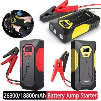 Портативный внешний аккумулятор 18800 мАч, зарядное устройство для бензинового и дизельного автомобильного аккумулятора со светодиодной подсветкой, аварийное автомобильное пусковое устройство 1200 А, 12 В