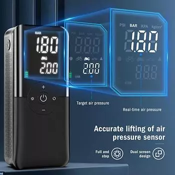 Портативный воздушный компрессор 12 В воздушный насос для накачивания шин мотоцикла электрический мотоциклетный насос воздушный компрессор для автомобилей велосипедов чёрный