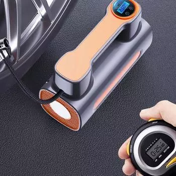 Портативный воздушный компрессор для накачивания шин DC12V с манометром и функцией автоматического отключения для автомобильных шин, велосипедов