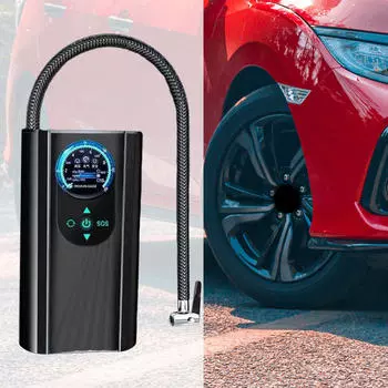 Портативный воздушный компрессор, насос, ЖК-экран, компактный электрический насос для накачивания шин для
