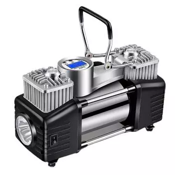 Портативный воздушный компрессор, прочный, 12 В, 300 Вт, 280 фунтов на квадратный дюйм, накачивающий насос для автомобильных шин для автомобиля чёрный