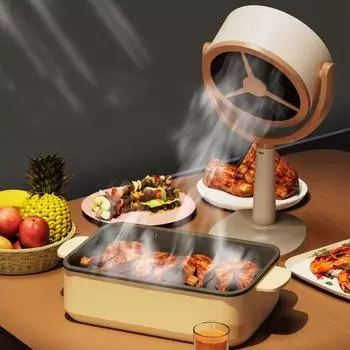 Портативный вытяжной вентилятор с низким уровнем шума, перезаряжаемый, компактный, очиститель воздуха, для кухни, мини-плиты B