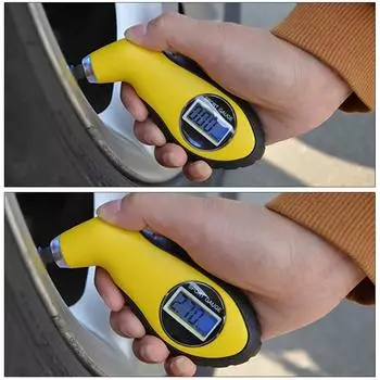 Портативный ЖК-дисплей Авто Мотоцикл Давление в шинах Цифровой измеритель Мини Диагностический Инструмент Автомобильный Стайлинг Шинный Манометр Аксессуары жёлтый
