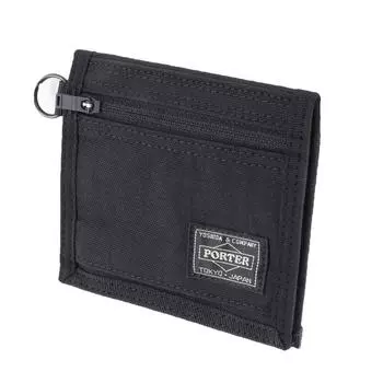 PORTER Bifold Wallet складной кошелек черный (Портье) [ГИБРИДНЫЙ]