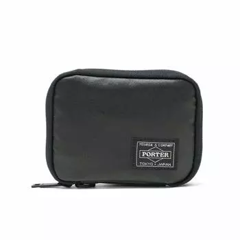 PORTER Nylon Round Zipper Wallet Stain Resistant Waterproof Black (Porter) [TACTICAL] 654-07081