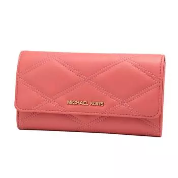 Портмоне Michael Kors 35S2GTVF3U-GRAPEFRUIT Розовый Кожаный (18x10см)