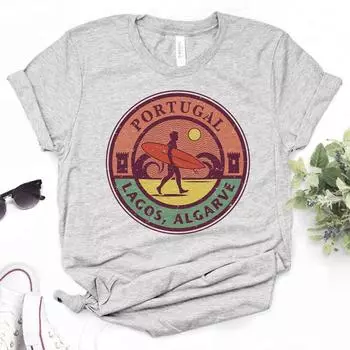 Португалия Футболка женская комикс аниме летняя футболка девушка дизайнерская одежда 2000-х годов XS
