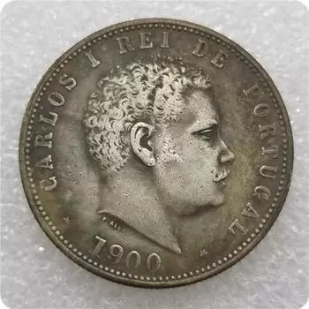 ПОРТУГАЛИЯ 1000 REIS 1900 МОНЕТА Португалия памятные коллекционные сувениры серебряные монеты as the picture