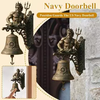 Посейдон охраняет дверной звонок ВМС США One Size