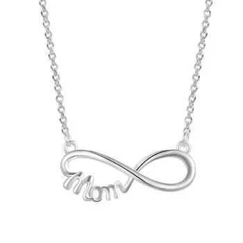 Посеребренная модная подвеска MOM Mother Lover S925 Серебряное ожерелье