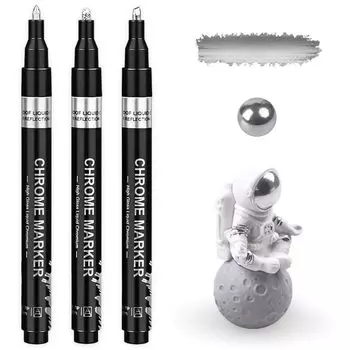 Посеребренная ремонтная гальванизированная Gundam прочная зеркальная ручка для ремонта пластика, краска, маркер, зеркало, маркер, глянец, металлик, водонепроницаемый,