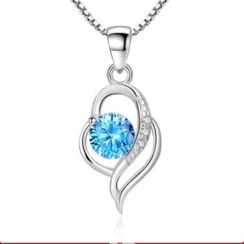 Посеребренное мягкое ожерелье с подвеской для девочек, ожерелье «Темперамент», подвеска в форме сердца