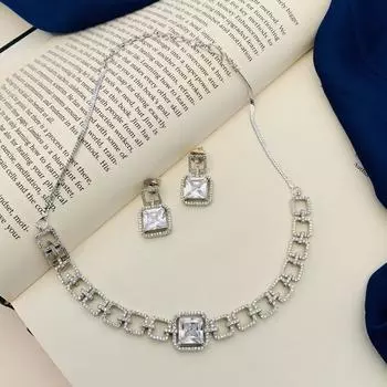 Посеребренные бриллиантовые круглые колье комплект бриллиантовых колье комплект для женщин белый