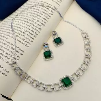 Посеребренные бриллиантовые круглые колье комплект бриллиантовых колье комплект для женщин белый