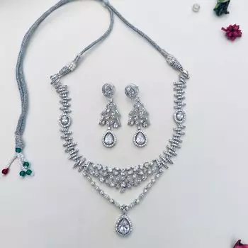 Посеребренные бриллиантовые круглые колье комплект бриллиантовых колье комплект для женщин белый