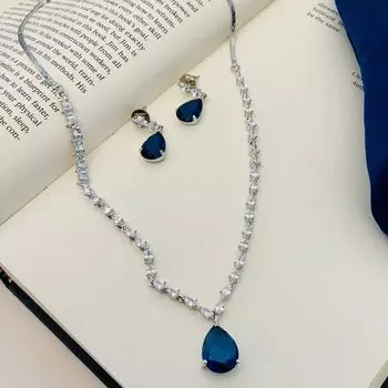 Посеребренные бриллиантовые круглые колье комплект бриллиантовых колье комплект для женщин белый