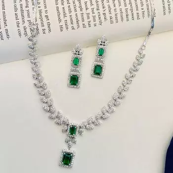 Посеребренные бриллиантовые круглые колье комплект бриллиантовых колье комплект для женщин белый