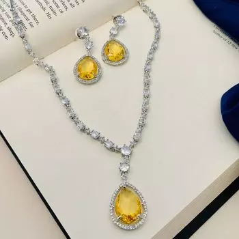 Посеребренные бриллиантовые круглые колье комплект бриллиантовых колье комплект для женщин белый