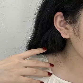 Посеребренные серьги-гвоздики S925, серьги с холодным ветром для женщин, простые индивидуальные серьги для предотвращения приливов, базовые черные мужские серьги с геометрическими линиями
