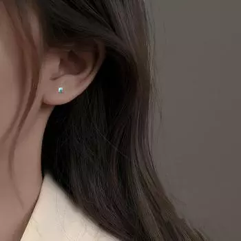 Посеребренные серьги S925. Простой сон на ветру, не снимая спиральных ногтей, круглые серьги с цветным цирконом, серьги с ярким лунным камнем.