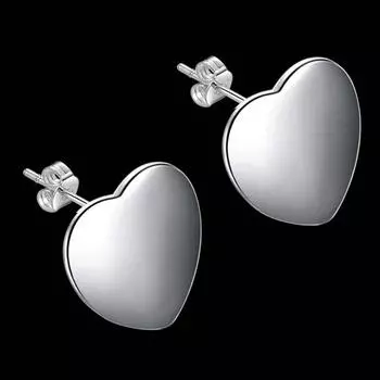 Посеребренные серьги S925 Серебряные серьги Серебряные украшения Модные классические ювелирные изделия Серьги бренда Boutique Heart Серьги ювелирные изделия