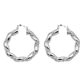 Посеребренные серьги Серебряные серьги S925 в корейском стиле изысканные женские модные украшения серебряные украшения в стиле ретро серьги-кольца из витой веревки