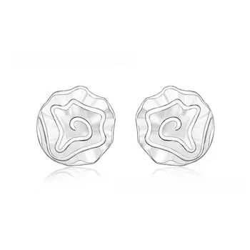 Посеребренные серьги Серебряные серьги S925, серебряные украшения, модные и изысканные подарочные украшения, красивые серьги-розы