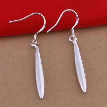 Посеребренные серьги Серебряные серьги S925 модные трендовые серебряные серьги-иглы