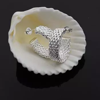 Посеребренные серьги в корейском стиле, модные тенденции, ретро, классический, этнический стиль, серебряные серьги S925