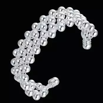 Посеребренный браслет S925 Серебряный браслет Свадебный браслет Серебряные украшения Корейские модные украшения Ретро Браслет с виноградом Модный женский стиль