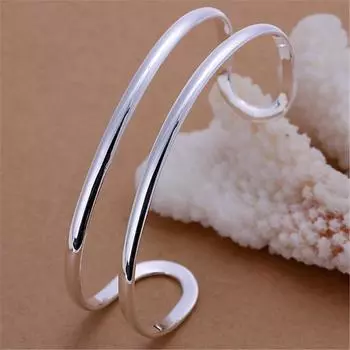 Посеребренный браслет Серебряный браслет S925, свадебный браслет, посеребренный плоский двухлинейный браслет, браслет, ювелирное открытие